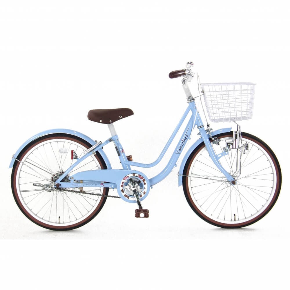 20インチ 身長115～130cm 子供用自転車 バレンタイン2（サックスブルー