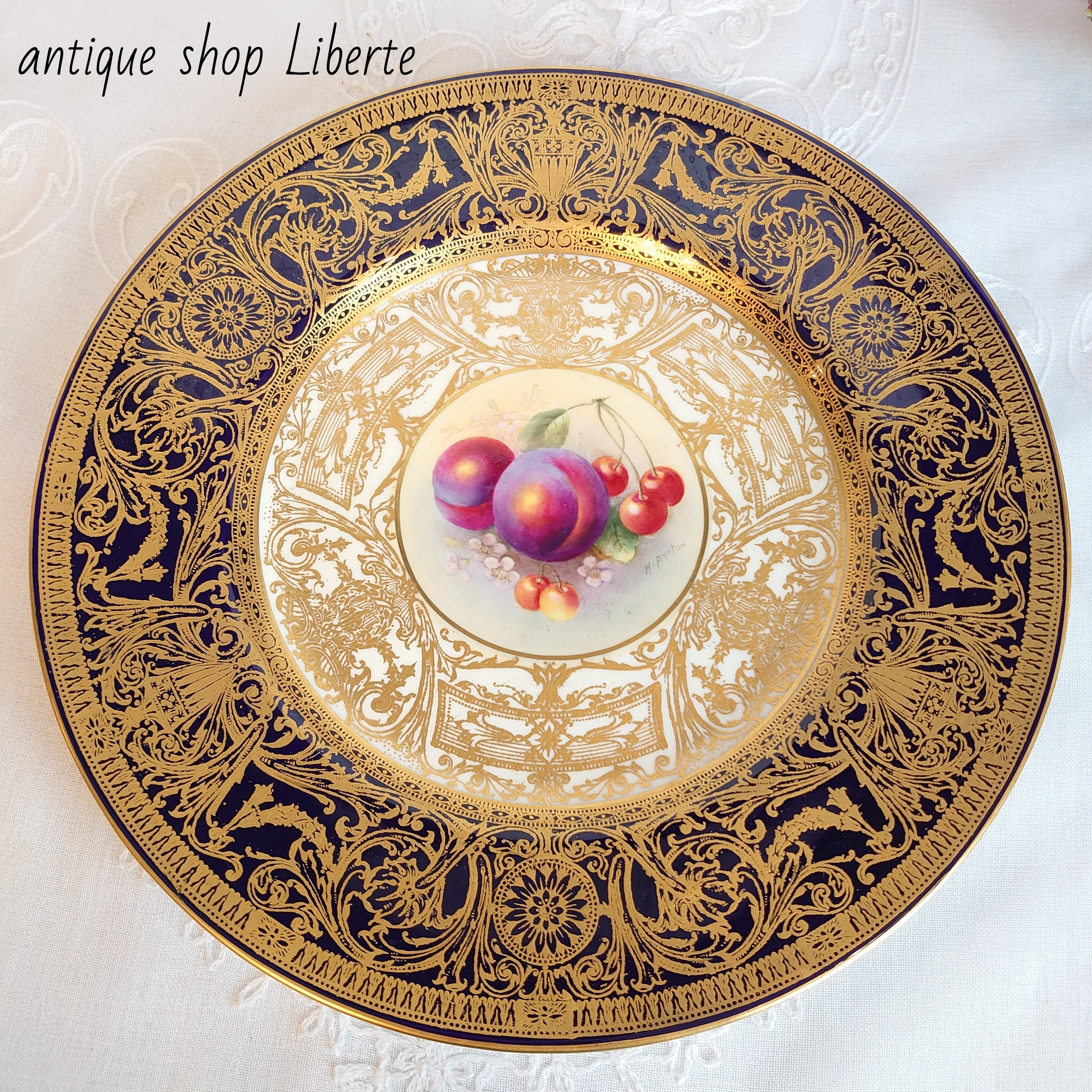 A ロイヤルウースター ペインテッドフルーツ 飾皿 | アンティーク