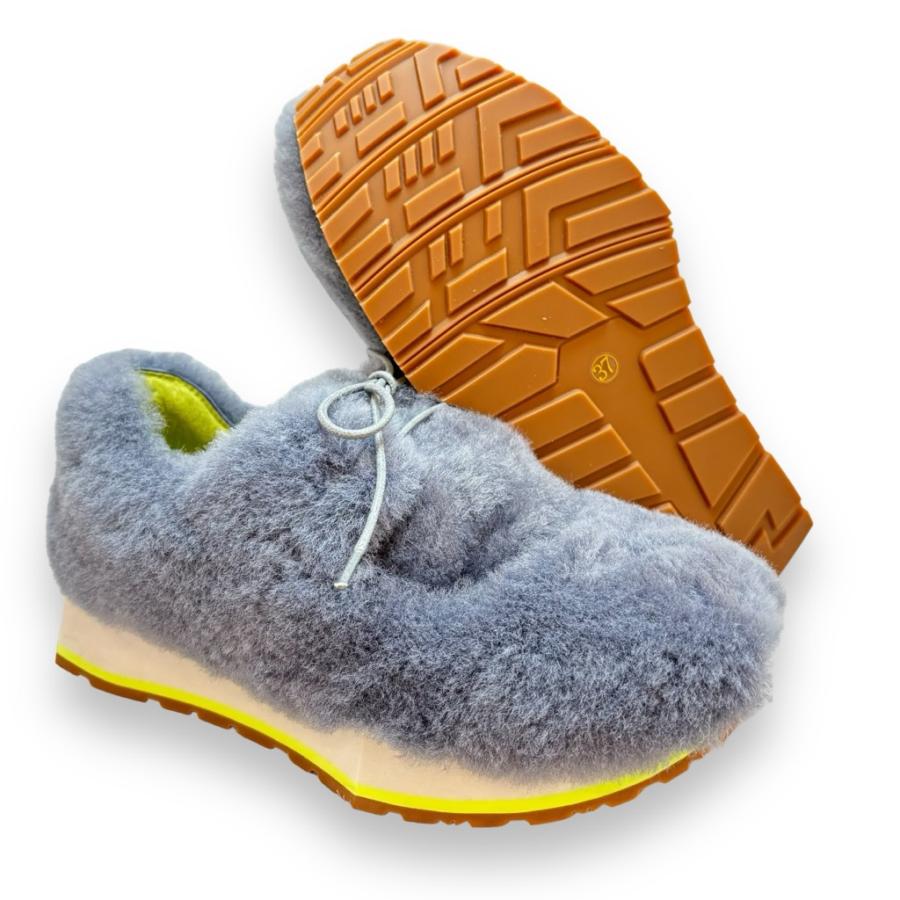 送料無料】MANA マナ スニーカー シープファー ムートン レースアップ