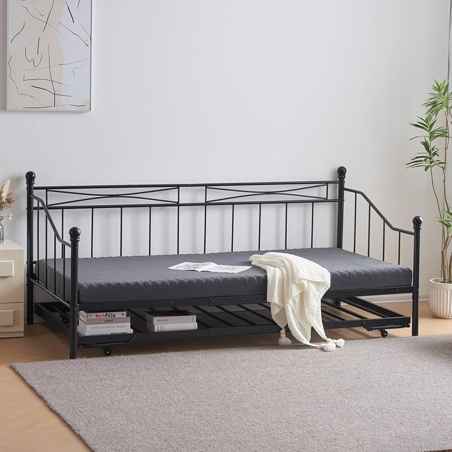 Amazon｜2024年 デイベッド パイプベッド ベッドフレーム 二段ベッド