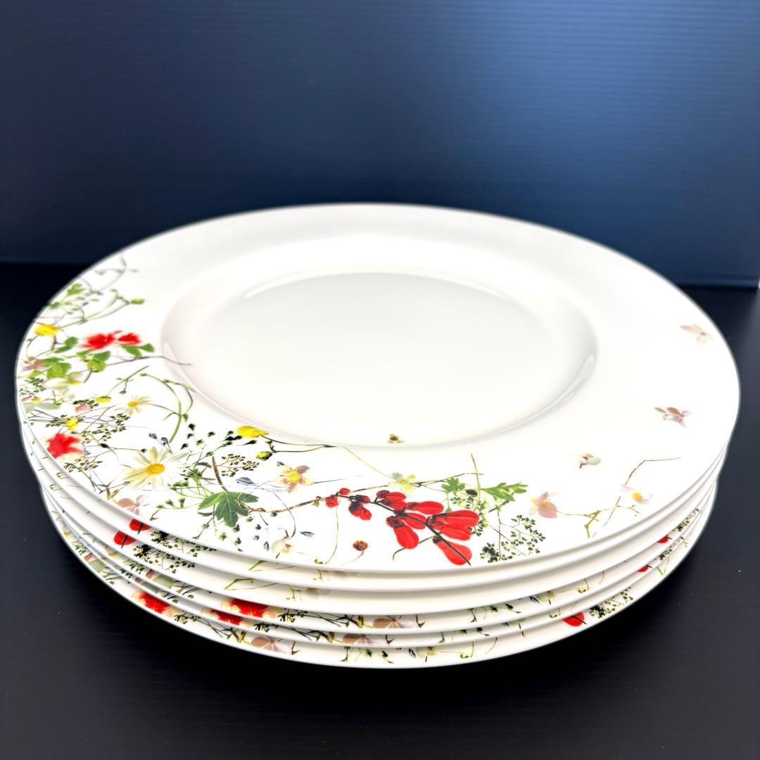 ローゼンタール フルールソヴァージュ 野花 28cm プレート皿 6枚セット