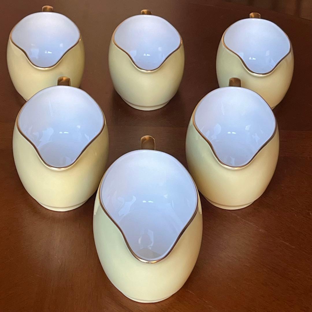 【美品】札幌グランドホテル★色蒔きクリーム風★ソースボート　6個 札幌グランドホテル】「THE SWEETS！」にライブクッキングメニューが新