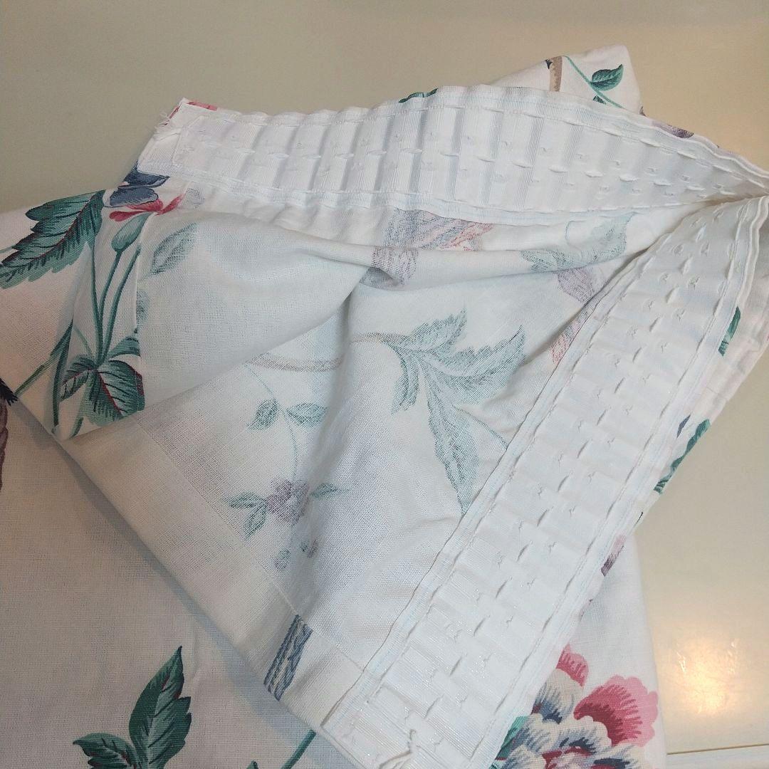 ローラアシュレイ エルベデンクリムゾン ハンドメイドカーテン