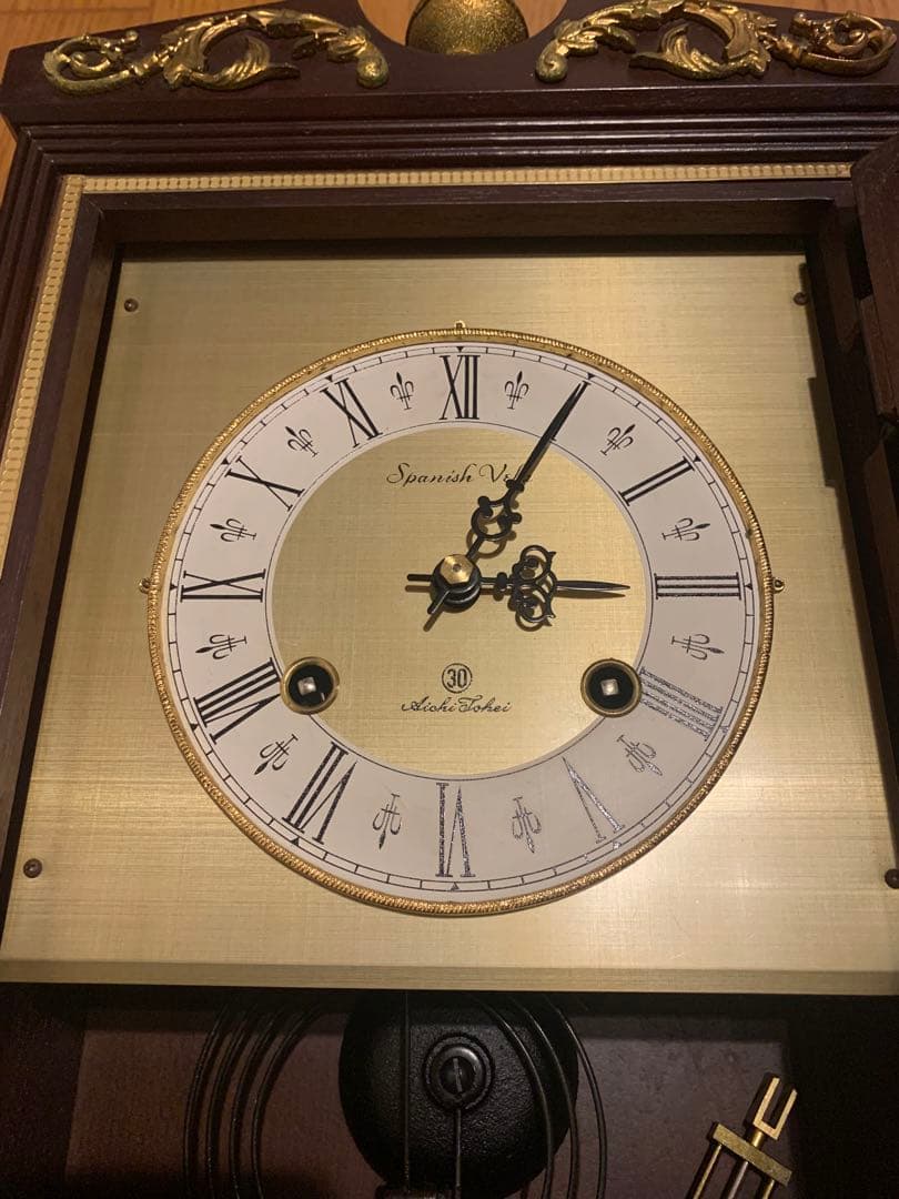 中古Aichi Tokei spanish vela振り子時計 ゼンマイ式柱時計 - メルカリ