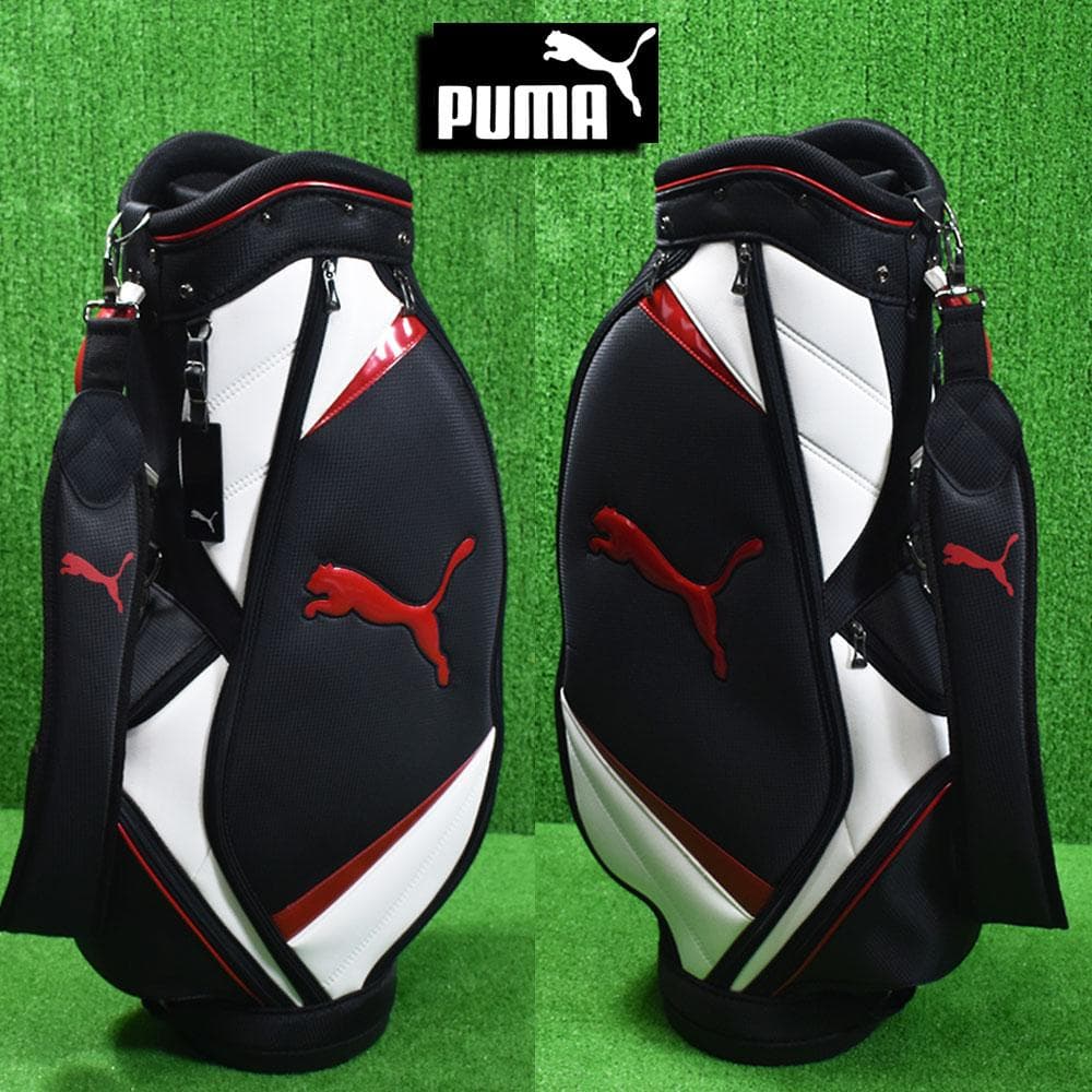 PUMA/プーマ ゴルフ キャディバッグ９型【黒/赤/白】美品！ PUMA/プーマ ゴルフ 軽量キャディバッグ9型【黒×赤】美品！ - メルカリ